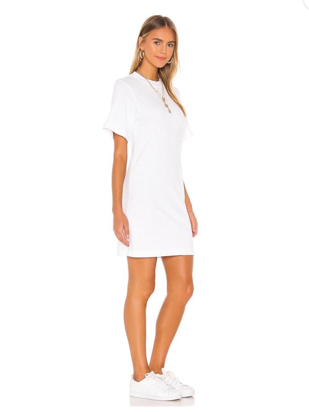 COTTON CITIZEN Women’s White Short Sleeve Crewneck Mini Dress